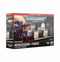 Warhamme 40,000 Space Marines: Intercessors + Paints