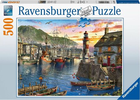 Ravensburger Puzzel 's Ochtends bij de Haven