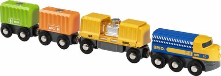 BRIO World - Vrachttrein met drie wagons