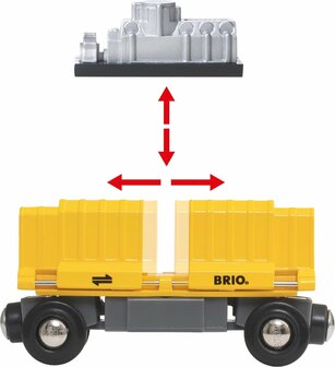 BRIO World - Vrachttrein met drie wagons