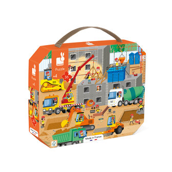 Janod Puzzel &ndash; Op de Bouwplaats 36 stukjes