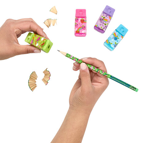 Ooly &ndash; Lil Juicy Box Scented Erasers + Sharpeners groen