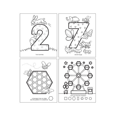 Ooly &ndash; Toddler Color-In&rsquo; Book &ndash; 123 Shapes & Numbers