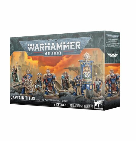 Warhammer 40,000 space Marines Captain Titus and The Wardens of Ultramar