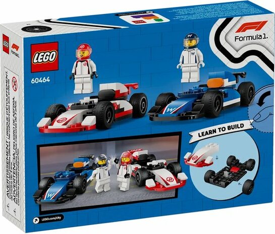 Lego City F1&reg; Williams Racing en Haas F1&reg; racewagens