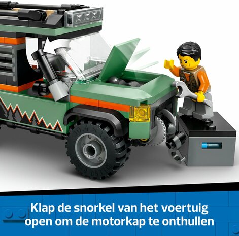 Lego City 4x4 terreinwagen voor in de bergen