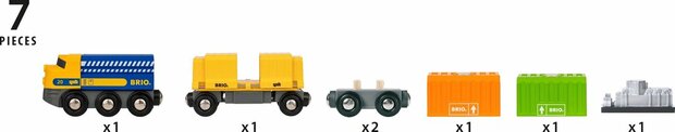 BRIO World - Vrachttrein met drie wagons