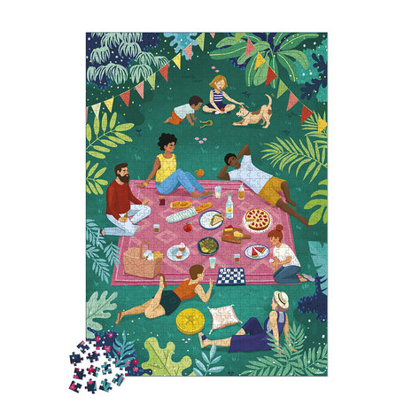 Janod Kidult Puzzel &ndash; Picnic met vriende1000 stukjes