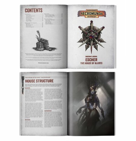Warhammer Nicromunda Skirmish Underhive Journal Escher The House of Blades